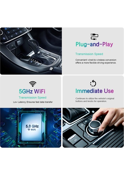 Yeni Yükseltilmiş Alüminyum Alaşım Kablosuz Carplay Adaptörü Kablosuz Android Otomatik Dongle Fiş ve Oynat Bt Wifi Otomatik Bağlantı (Yurt Dışından) modelleri