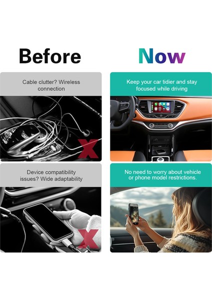 Yeni Yükseltilmiş Alüminyum Alaşım Kablosuz Carplay Adaptörü Kablosuz Android Otomatik Dongle Fiş ve Oynat Bt Wifi Otomatik Bağlantı (Yurt Dışından) fırsatları