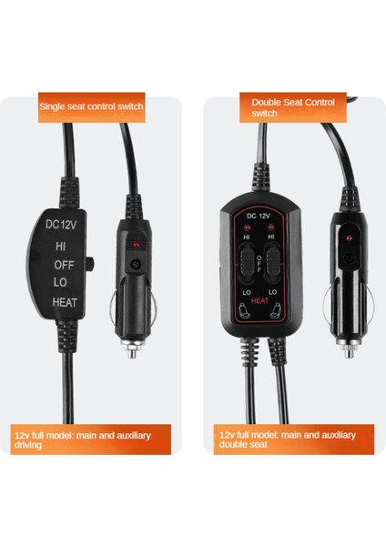 12V Araba Koltuk Isıtıcı Hızlı Isıtma Araba Koltuk Kapağı Araba Isıtma Ped Evrensel Elektrikli Isıtmalı Koltuk Kapağı, Çift, Siyah (Yurt Dışından) fırsatları