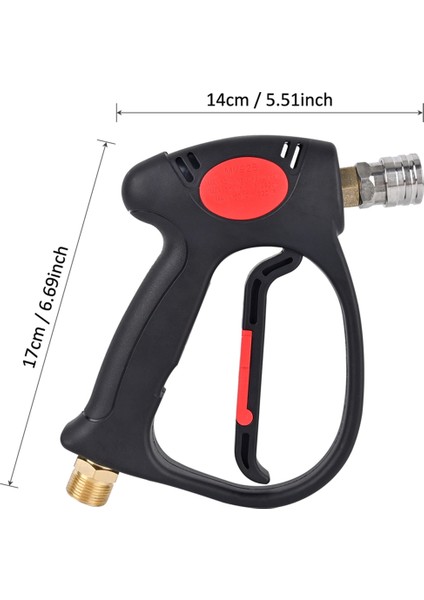 4500PSI&#39;YE Kadar Olan M22 Giriş 14MM ile Basınçlı Yıkama Döner Tabancası - 3/8 Inç Hızlı Bağlantı, Basınçlı Yıkama Köpük Topu ile (Yurt Dışından) modelleri