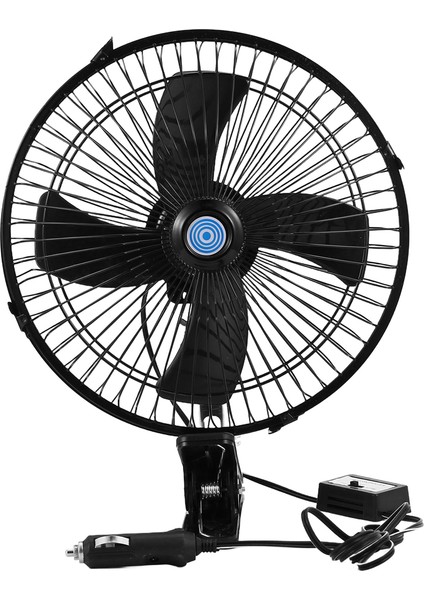 10 Inç 12V Araç Elektrik Fanı Ayarlanabilir Hızlı Salınan Soğutma Fanları Klipli Ev Seyahat Araba Kamyonu (Yurt Dışından)