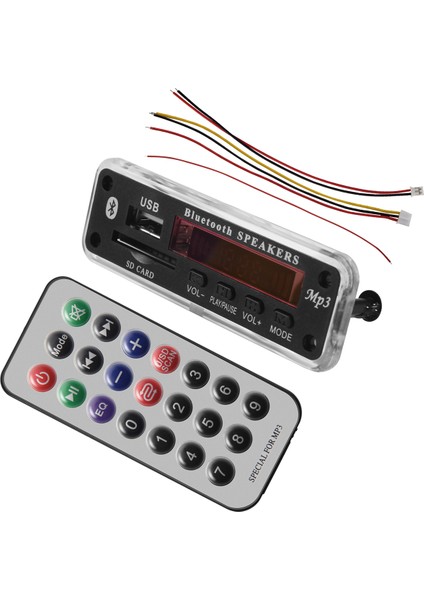 Dc 5V/12V Bluetooth 5.0 Ses Kod Çözücü Ses Modülü USB USB Aux Sd Fm Radyo Kayıpsız Mp3/wma/wav/flac/ape Decoder Kart Modülü, Renk Ekran Ekranı (Siyah) (Yurt Dışından) fiyatları