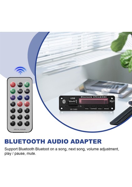 Dc 5V/12V Bluetooth 5.0 Ses Kod Çözücü Ses Modülü USB USB Aux Sd Fm Radyo Kayıpsız Mp3/wma/wav/flac/ape Decoder Kart Modülü, Renk Ekran Ekranı (Siyah) (Yurt Dışından) fırsatları
