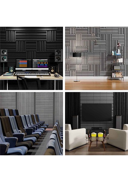 6 Pcs Kendinden Yapışkan Akustik Köpük Paneller, 12 x 12 x 2 Inç Ses Emici Köpük, Stüdyo Ses Geçirmez Köpük Gri (Yurt Dışından) fırsatları