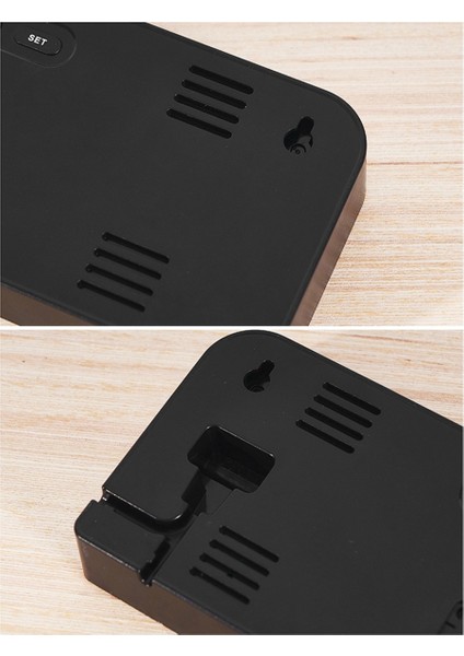 Sıcaklık, Tarih, 2-Alarm, Geri Sayım Zamanlayıcısı ve Ayarlanabilir Parlaklık Masaüstü Saati ile LED Dijital Duvar Saati (Yurt Dışından)