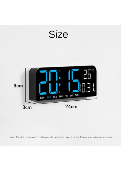 Sıcaklık, Tarih, 2-Alarm, Geri Sayım Zamanlayıcısı ve Ayarlanabilir Parlaklık Masaüstü Saati ile LED Dijital Duvar Saati (Yurt Dışından) indirimleri