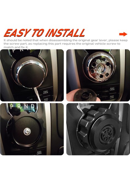 Dodge Ram 1500 2013-2018 Aksesuarlar Için Otomatik Trans Vites Soyağı Düğmesi Vardiya Knob Alüminyum Siyah Yükseltme (Yurt Dışından) fiyatları