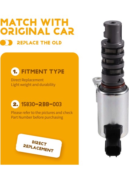 15830-RBB-003 Car Vvt Değişken Zamanlama Honda Cr-V Cıvıc Acura Tsx Rdx Ilx Otomatik Parçalar 15830RBB003 (Yurt Dışından) indirimleri