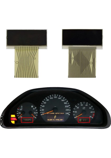 Gösterge Tablosu LCD Ekran Gösterge Kümesi Mercedes Benz C Sınıfı W202 E Sınıfı W208 Clk W210 Slk 170 Sol (Yurt Dışından) indirimleri