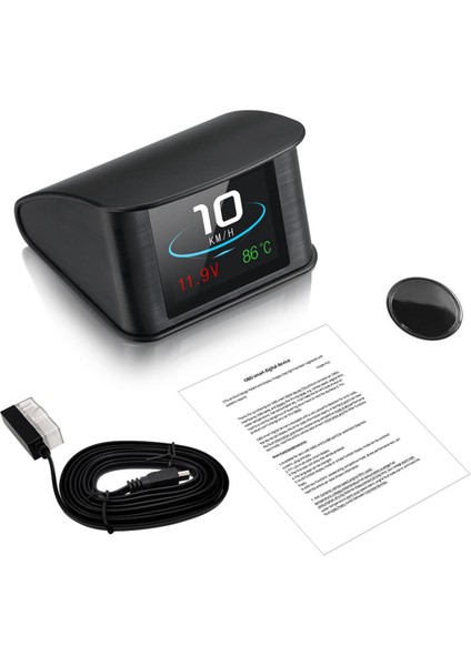 P10 Araba Hud Head Up Display Obd Akıllı Dijital Ölçer Araba Hız Gökimi Sıcaklığı Rpm Kilometre Özel Aşırı Hız Alarmı (Yurt Dışından) modelleri