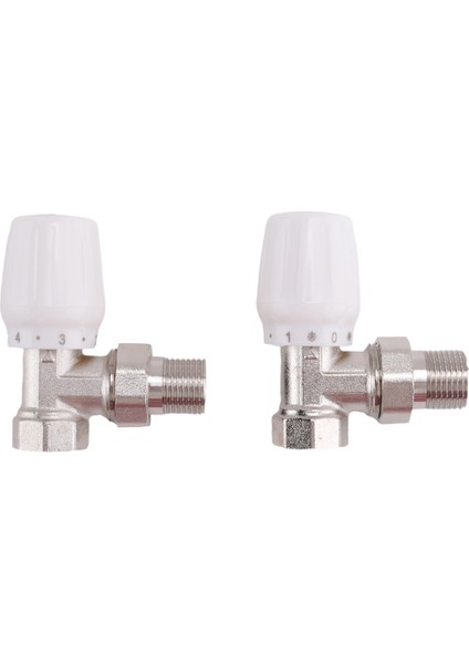 Termostatik Radyatör Valfi 2pcs 15MM x 1/2 Inç Termostatik Açılı Trv Termostatik Radyatör Vanası Ev Ofis (Yurt Dışından) fiyatları
