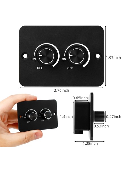 Dc 12V Rv LED Dimmer Switch, 2 Gang Pwm Rv LED Dimmer, Seyahat Römorkları, Deniz, Kamp Van, Kamyonlar Için (Yurt Dışından) modelleri