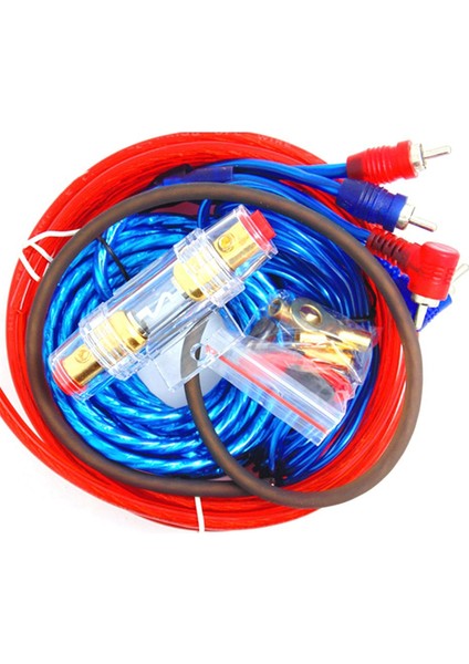 1500W Ses Hoparlörleri Kablo Kiti 8ga Car Subwoofer Kablosu 60 Amp Sigorta Tutucu Hoparlör Kurulum Kabloları 18GA (Yurt Dışından)