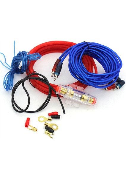 1500W Ses Hoparlörleri Kablo Kiti 8ga Car Subwoofer Kablosu 60 Amp Sigorta Tutucu Hoparlör Kurulum Kabloları 18GA (Yurt Dışından) fiyatları