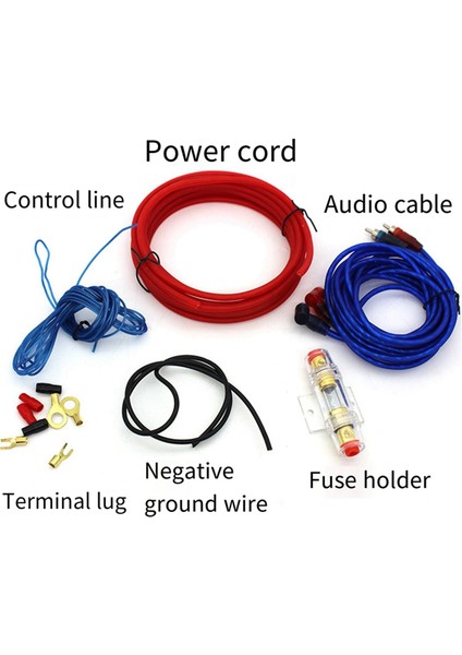 1500W Ses Hoparlörleri Kablo Kiti 8ga Car Subwoofer Kablosu 60 Amp Sigorta Tutucu Hoparlör Kurulum Kabloları 18GA (Yurt Dışından) modelleri