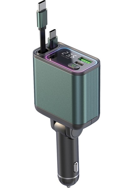 Araba Şarj Cihazı 90W 4 1 Hızlı Şarjlı Araba Telefon Şarj Cihazı Retractable Kablo USB Tip C Bağlantı Noktası Araba Şarj Cihazı Adaptörü (Yurt Dışından) fırsatları