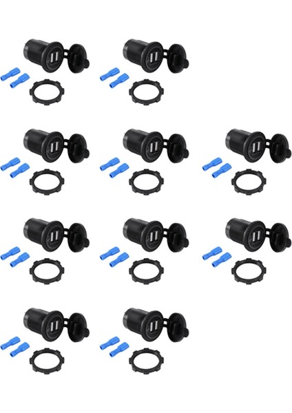 5V 4.8A 12V 24V Araç Gemi Rv Için Çift USB Şarj Cihazı Soket Adaptör Güç Soketi (Yurt Dışından)