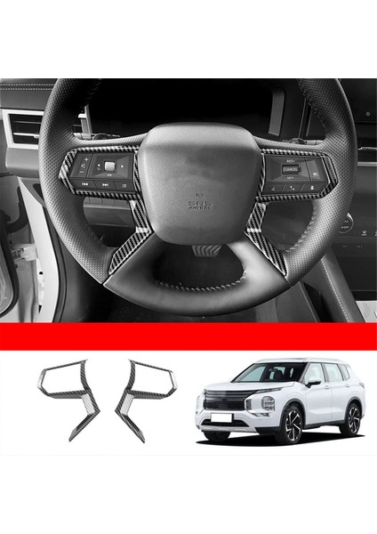 Mitsubishi Outlander Için Plastik Karbon Fiber Direksiyon Simidi Kapağı Döşeme 2022+ Direksiyon Simidi Panel Döşeme (Yurt Dışından) fiyatları