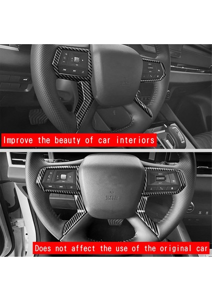 Mitsubishi Outlander Için Plastik Karbon Fiber Direksiyon Simidi Kapağı Döşeme 2022+ Direksiyon Simidi Panel Döşeme (Yurt Dışından) indirimleri