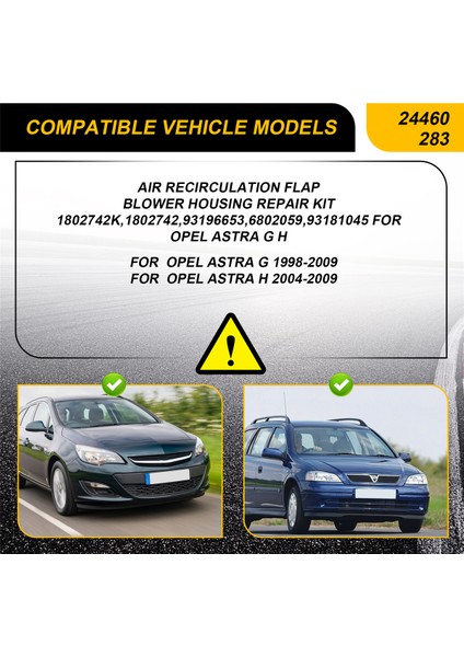 Hava Devridaim Flep Üfleyici Muhafaza Onarım Kiti 1802742K, 1802742,93196653,6802059,93181045 Vauxhall Opel Astra G H (Yurt Dışından) indirimleri