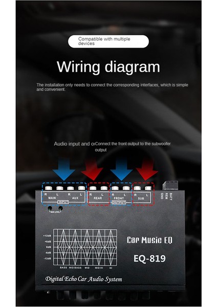 EQ-819 Car Equıther Multıcedlik Aracı Aster Eq Tarayınız Crossover Amplifikatör Parametrik Ekstresyon Araba Audio Ekolayzer (Yurt Dışından) fiyatları