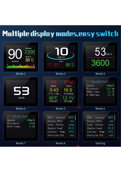 P10 Araç Dijital Obd2 Yerleşik Diyagnostik Kafa Ekran Sürüş Bilgisayar Kilometre Hız Göstergesi Sıcaklık Göstergesi (Yurt Dışından) indirimleri
