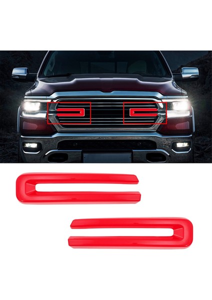 1paır Araç Ön Racıng Grılle Trım Kapak Dodge Ram 1500 2500 3500 4500 2018-2021 Merkez Örgü E Dekorasyonu (Yurt Dışından) modelleri