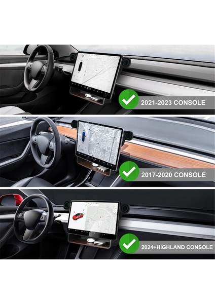 Tesla Model 3 Için Merkez Konsolu Organizatörü Model Y 2017-2024 Manyetik Telefon Tutucusu Ile, Ekran Depolama Kutusunun Altında (Yurt Dışından) fırsatları