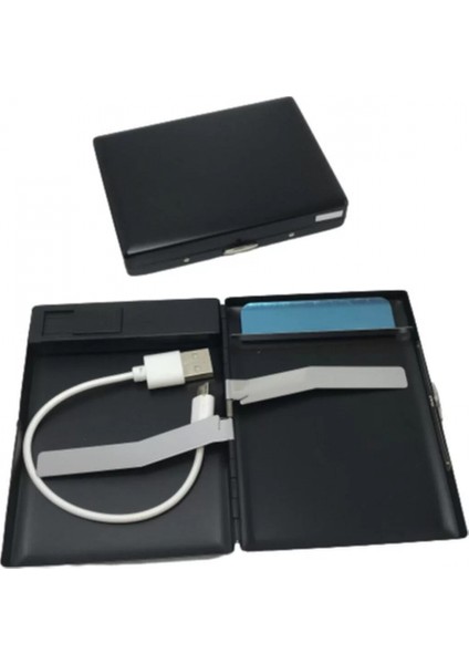 USB Şarjlı Metal Çakmaklı Kısa Slim Tabakası