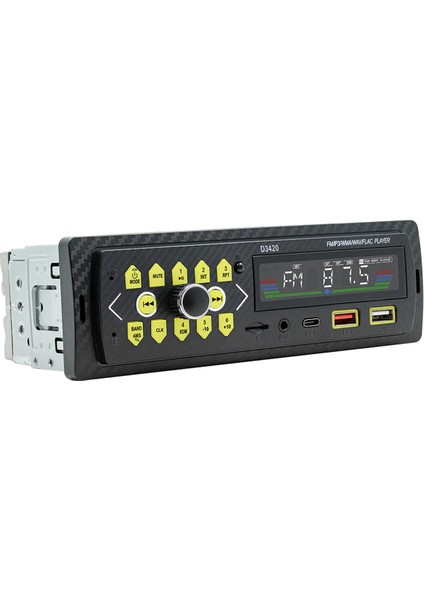 Araba Mp3 Çalar Akıllı Bluetooth Eller Serbest USB Kart Kayıpsız Ses Kalitesi Araba Amplifikatör Radyo (Yurt Dışından)