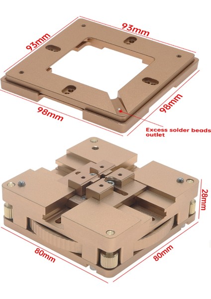 Alüminyum Alaşım Bga Reballing Istasyonu Kiti 90X90MM Bga Rebollıng Istasyonu 10/pcs Bga Universal Stalles Lehim Topları (Yurt Dışından) indirimleri