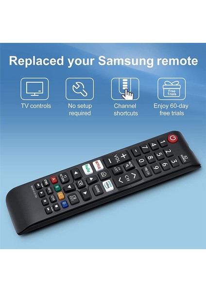 Tüm Samsung Tv Uzaktan Kumandası Için Evrensel Uzaktan Kumanda, Tüm Samsung Akıllı Tv, Led, Lcd, Hdtv, 3d, Seri Tv Için Değiştirme Uyumlu (Yurt Dışından) indirimleri