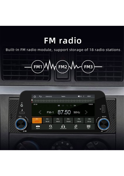 1 Din 5 Inç Araba Mp5 Navigasyon Oynatıcı Stereo Akıllı Bluetooth Ters Araba Ara Bağlantısı Kablosuz Carplay+Android Otomatik (Yurt Dışından)