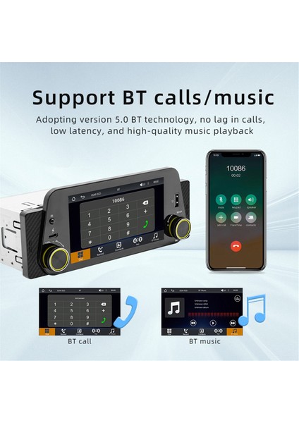 1 Din 5 Inç Araba Mp5 Navigasyon Oynatıcı Stereo Akıllı Bluetooth Ters Araba Ara Bağlantısı Kablosuz Carplay+Android Otomatik (Yurt Dışından) fiyatları
