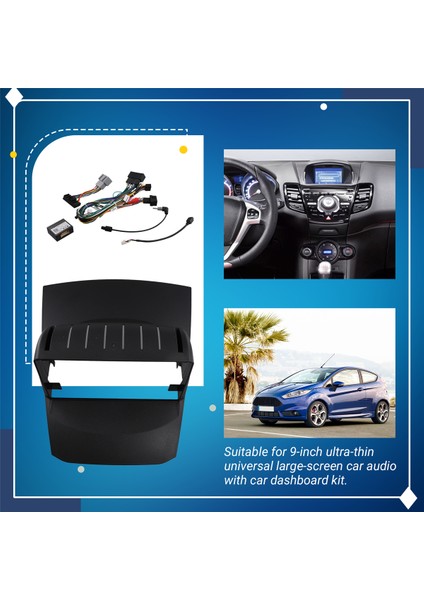 Ford Fiesta Için 9 Inç Radyo Arabası Android Mp5 Oyuncu Kasası Çerçevesi 2009-2014 2din Kafa Birimi Fasya Stereo Dash Cover Panel (Yurt Dışından) fırsatları