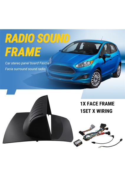 Ford Fiesta Için 9 Inç Radyo Arabası Android Mp5 Oyuncu Kasası Çerçevesi 2009-2014 2din Kafa Birimi Fasya Stereo Dash Cover Panel (Yurt Dışından) indirimleri