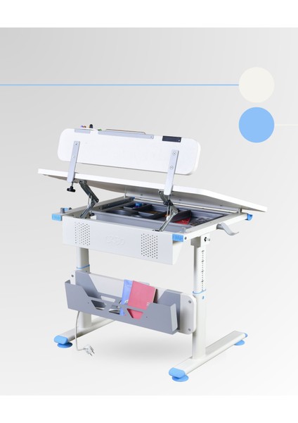 Mini Standart Çekmeceli Çalışma Masası, Yükseklik Ayarlı Çalışma Masası, Kız-Erkek Çocuk Ekru Ders Çalışma Masası fiyatları