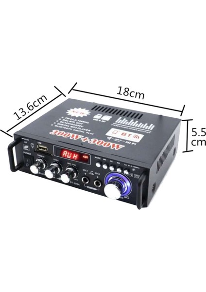 600W Ac 110V Bluetooth Amplifikatör 2ch Hıfı Ses Stereo Güç Amplifikasyonu USB Fm Radyo Amplifikatörü Uzaktan Kumandalı Abd Fişi (Yurt Dışından) modelleri