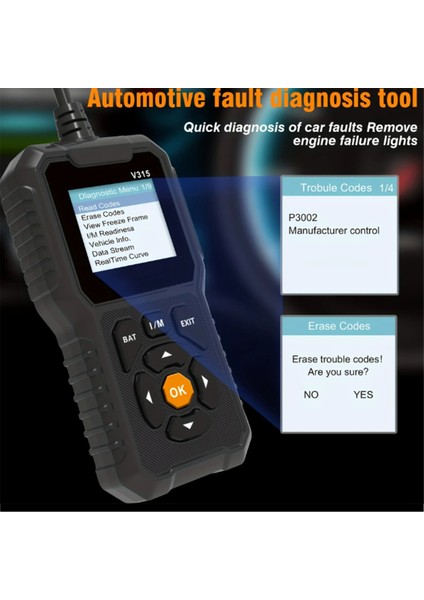 V315 Obd2 Araç Arızası Teşhis Aleti Motor Dedektörü Tarayıcı Araç Obd2 Sorun Giderme Araçları (Yurt Dışından) fiyatları