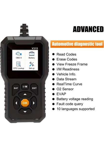 V315 Obd2 Araç Arızası Teşhis Aleti Motor Dedektörü Tarayıcı Araç Obd2 Sorun Giderme Araçları (Yurt Dışından) modelleri