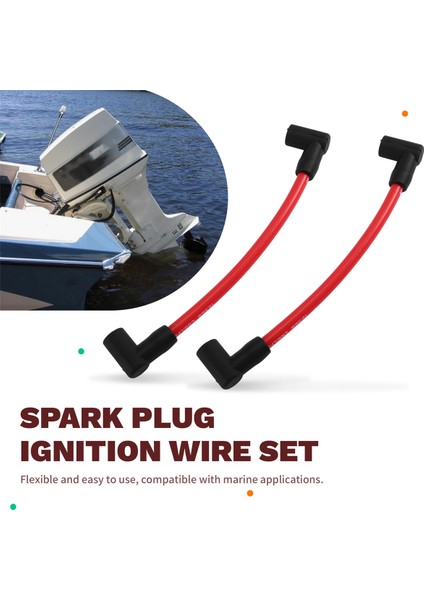 582365 10.5mm Buji Fişe Ateşleme Tel Seti Johnson Evinrude 80-140 Hp V4 Ateşleme Tel Buji Fiş (Yurt Dışından) fırsatları