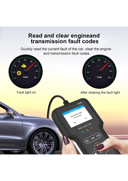 Arıza Kodu Temizle Teşhis Araçları V900 Obd Iı Eobd Tarayıcı Araba Obd2 Kod Okuyucu Motor Sistemi Pil Test Cihazı (Yurt Dışından) indirimleri