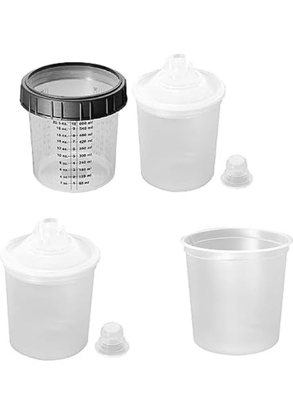 Otomotiv Boya Karıştırma Kupası ve Astar Kiti Tek Kullanımlık Boya Silahları Otomotiv Boya Filtre Kapakları ve Adaptörleri 10 Pack A (Yurt Dışından)