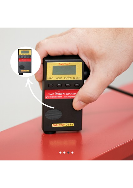 Boya Ölçer| Ölçüm Cihazı | Boya Kaplama Kalınlık Ölçüm Cihazı | Salutron D4 | Dijital | Fe/NFe Uyumlu | Sabit Prob | 0–5000μm | Endüstriyel Metal Yüzey Ölçer