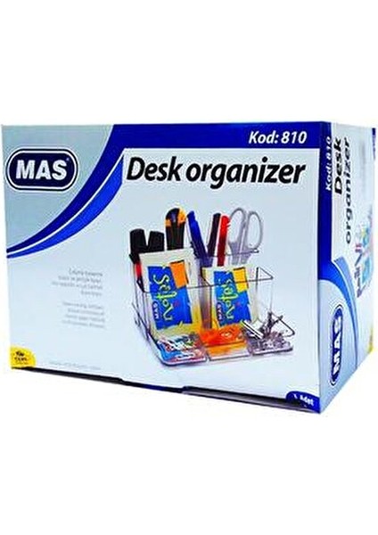 Şeffaf Masa Seti 810 Kalem Makas Ataş Düzenleyici 5 Parça Kullanışlı Ofis Aksesuarı fiyatları