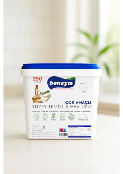 Boneym Hijyenik Kova Islak Yüzey Temizlik Havlusu Beyaz Sabun Kokulu (4172) fırsatları