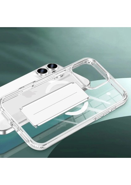 Allzey Joko Iphone 14 Pro Max Kılıf Alfa Magsafe Standlı Kapak - Şeffaf modelleri