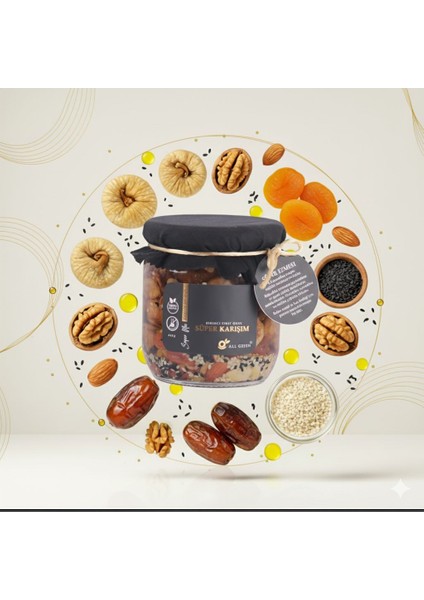 2'li Paket: 1 Adet Süper Karışım Premium + 1 Adet Süper Ezme | Katkısız, Koruyucusuz, Şekersiz fiyatları