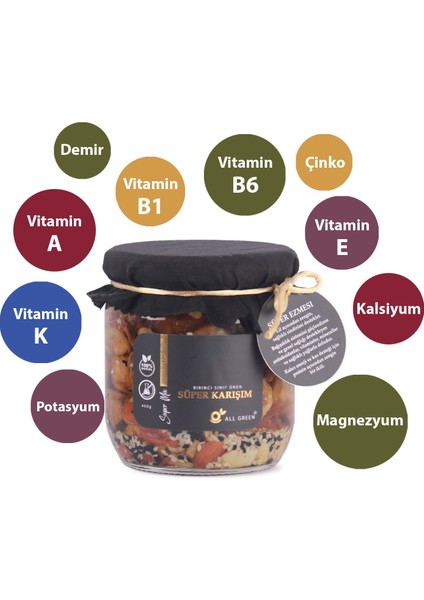 2'li Paket: 1 Adet Süper Karışım Premium + 1 Adet Süper Ezme | Katkısız, Koruyucusuz, Şekersiz fırsatları