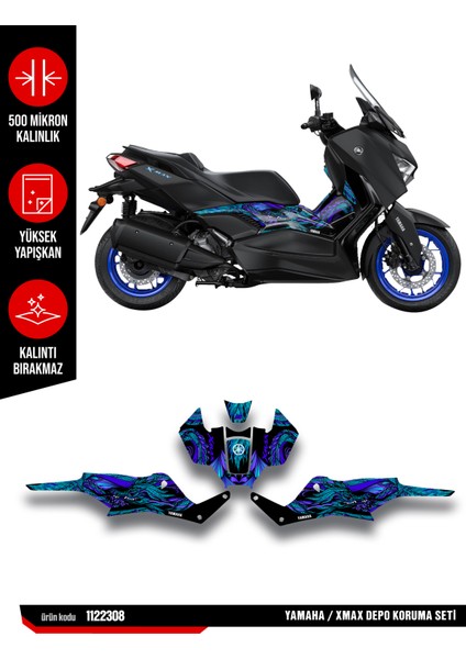 Yamaha Xmax Koruma Sticker Seti 24-25 Parlak